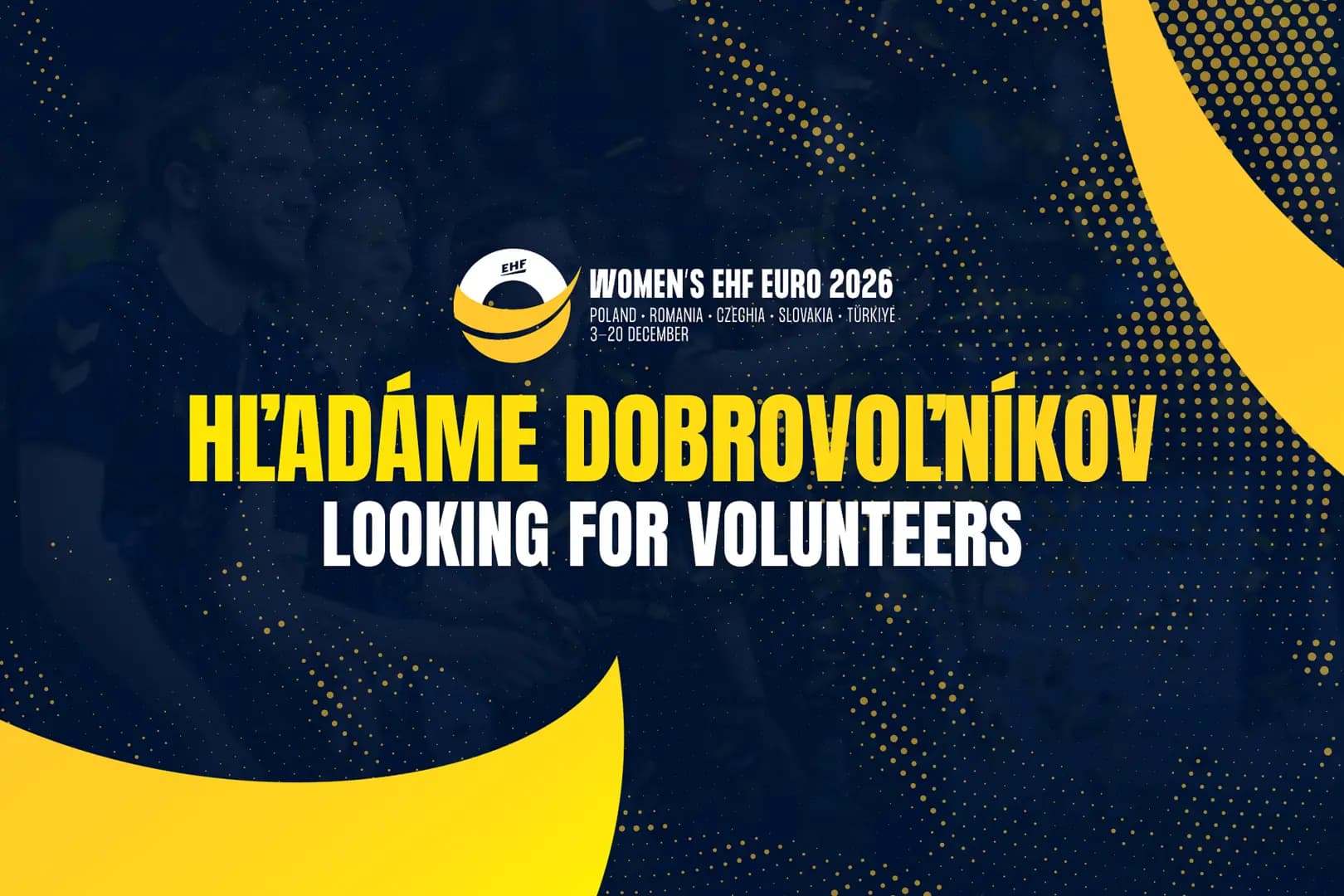 Staň sa súčasťou EHF EURO 2026! V Bratislave hľadáme dobrovoľníkov