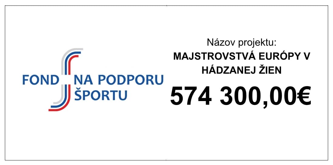 Schválené prostriedky MAJSTROVSTVÁ EURÓPY V HÁDZANEJ ŽIEN