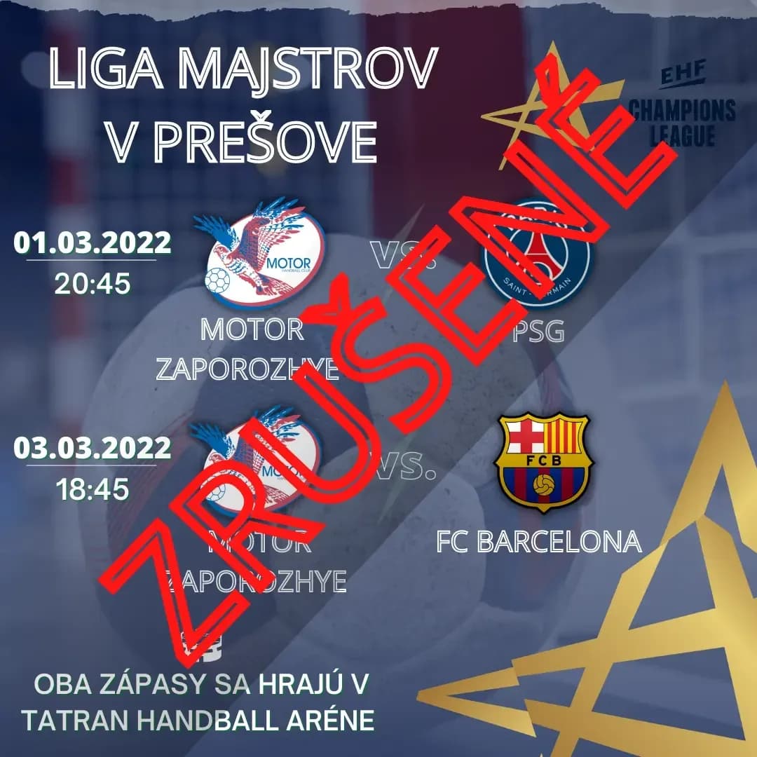 V Prešove teraz bez zápasov Ligy majstrov s PSG i Barcelonou